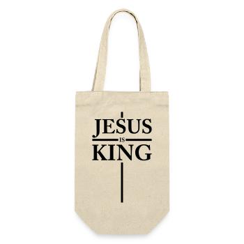 jesus is king 01 - Geschenkbeutel für Flaschen - Natur - Vorne