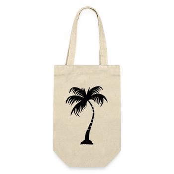 Palme - Geschenkbeutel für Flaschen - Natur - Vorne