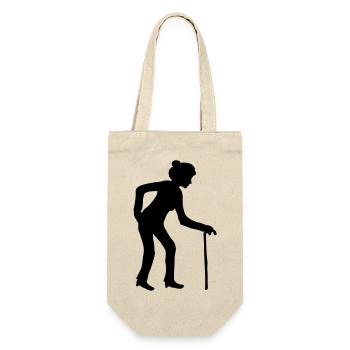 chapeau d'actions féminines remonter grand-mère grand-père un - Sac à bouteille - nature - Devant