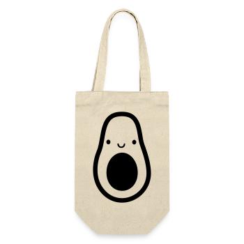 avocat petit doux visage yeux bouche petit niedl - Sac à bouteille - nature - Devant