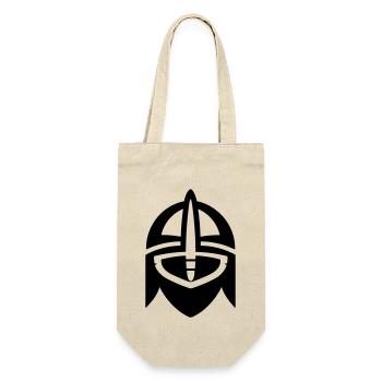 Wikingerhelm Krieger - Geschenkbeutel für Flaschen - Natur - Vorne