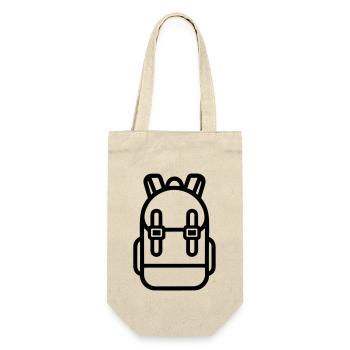 Rucksack - Geschenkbeutel für Flaschen - Natur - Vorne