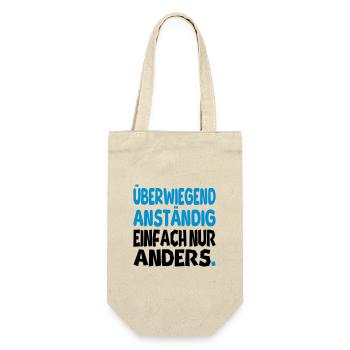 Anständig einfach nur anders II - Geschenkbeutel für Flaschen - Natur - Vorne