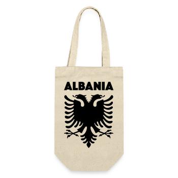 Albania schwarz - Geschenkbeutel für Flaschen - Natur - Vorne