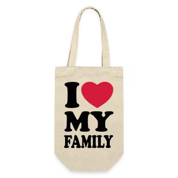 I love my family - Gift Bag for Bottles - nature - Front