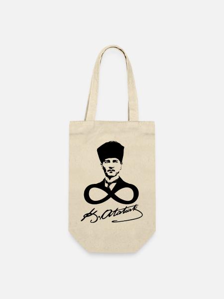 Atatürk-Signatur - Geschenkbeutel für Flaschen - Natur