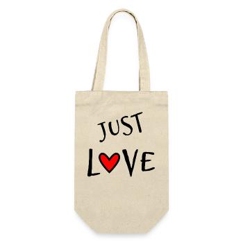 LIEBE. GERADE VERHEIRATET. ES LEBE DIE MARYS. JUNGGESELLINNENABSCHIED - Geschenkbeutel für Flaschen - Natur - Vorne