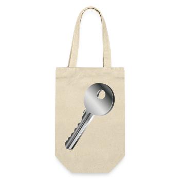 silver-colored single key - Gift Bag for Bottles - nature - Front