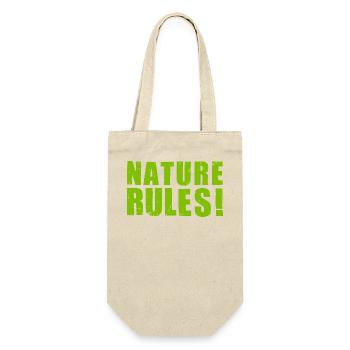 NATURE RULES! - used look green - nature is great! - Gift Bag for Bottles - nature - Front