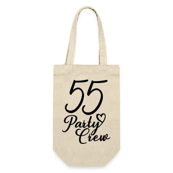 55 Party Crew 55th Birthday Party 55 Years Old - Gift Bag for Bottles - nature - Front