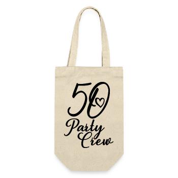 50 Party Crew 50th Birthday Party 50 Years Old - Gift Bag for Bottles - nature - Front