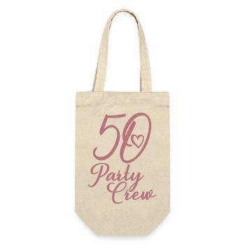 50 Party Crew 50th Birthday Party 50 Years Old - Gift Bag for Bottles - nature - Front