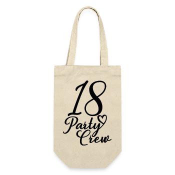 18 Party Crew 18th Birthday Party 18 Years Old - Gift Bag for Bottles - nature - Front