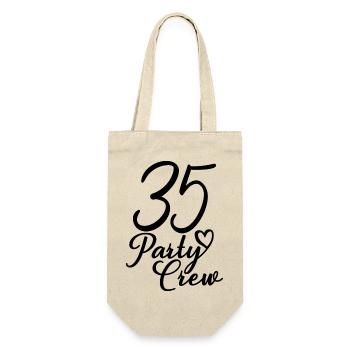 35 Party Crew 35th Birthday Party 35 Years Old - Gift Bag for Bottles - nature - Front