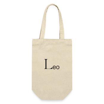 SZ Leo - Geschenkbeutel für Flaschen - Natur - Vorne