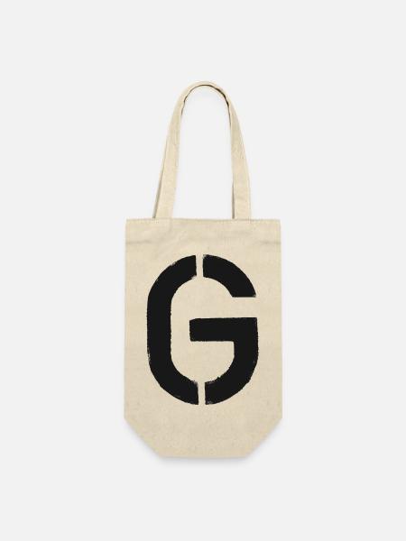 G - Schablone / Buchstabe - Geschenkbeutel für Flaschen - Natur