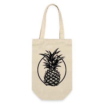 Ananas - Geschenkbeutel für Flaschen - Natur - Vorne