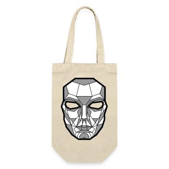 Geometrische Skelettmaske - Geschenkbeutel für Flaschen - Natur - Vorne