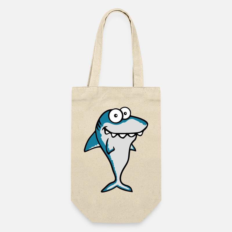 Drôle Sourire Comique Requin Megalodon Requins Lover - Sac à bouteille - nature
