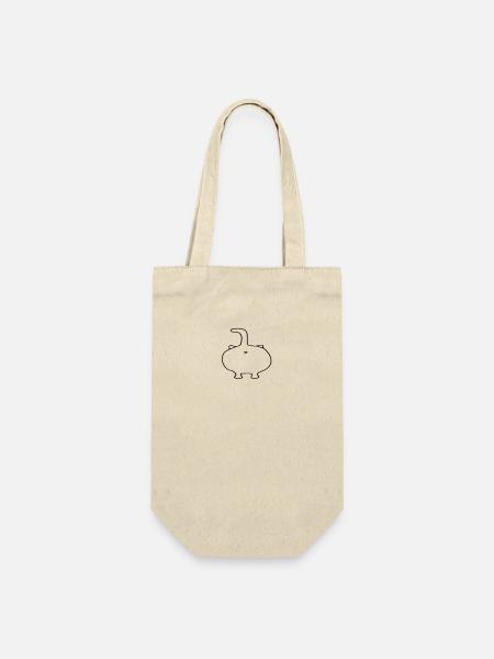 Katzenhintern - Lustig - Geschenkbeutel für Flaschen - Natur