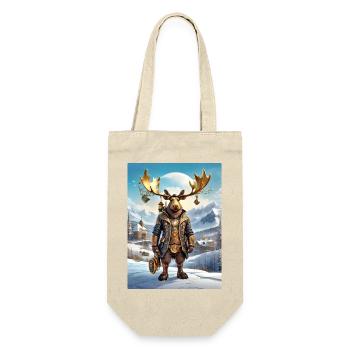 Steampunk Winter Wonderland Moose 1.7 - Gift Bag for Bottles - nature - Front