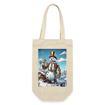 Bonhomme de neige paysage d’hiver steampunk 1.2 - Sac à bouteille - nature - Devant