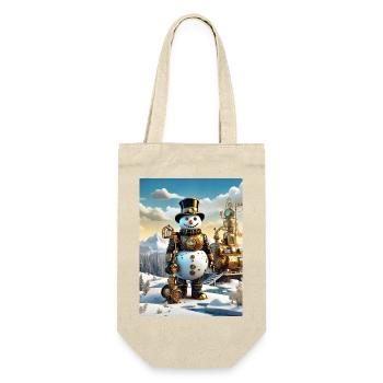 Bonhomme de neige paysage d’hiver steampunk 1.3 - Sac à bouteille - nature - Devant