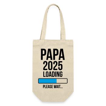 Papa 2025 Loading Please wait... - Gift Bag for Bottles - nature - Front