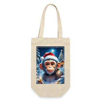 Winter Landscape Monkey 1.19 - Gift Bag for Bottles - nature - Front