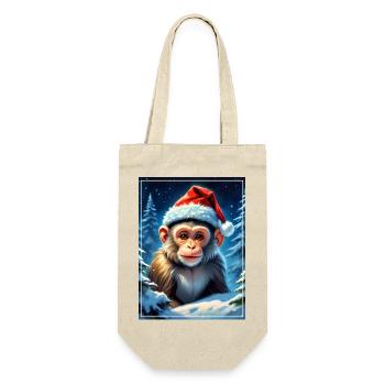 Winter Wonderland Monkey 1.7 - Gift Bag for Bottles - nature - Front