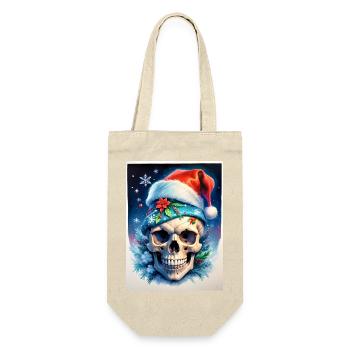 Christmas Skull 1.4 - Gift Bag for Bottles - nature - Front