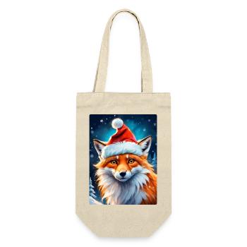 Winterlandschaft Fuchs 1.14 - Geschenkbeutel für Flaschen - Natur - Vorne