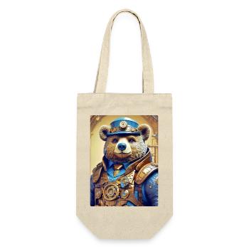 Steampunk Bear 1.6 - Gift Bag for Bottles - nature - Front