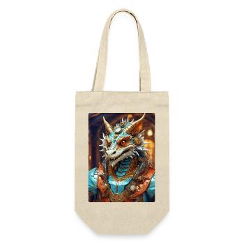 Steampunk Dragon 1.1 - Geschenkbeutel für Flaschen - Natur - Vorne