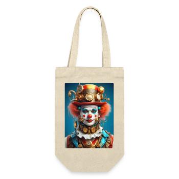 Steampunk Clown 1.4 - Geschenkbeutel für Flaschen - Natur - Vorne