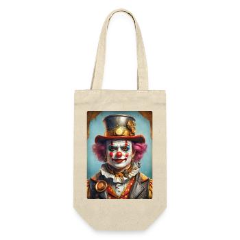 Steampunk Clown 1.13 - Geschenkbeutel für Flaschen - Natur - Vorne