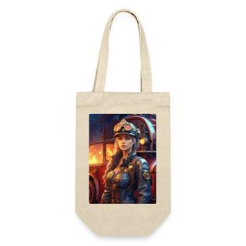 Femme pompier steampunk 1.9 - Sac à bouteille - nature - Devant