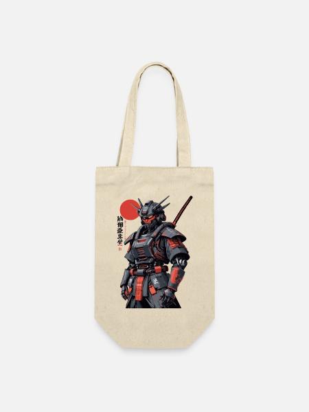 Samurai-Roboter - Geschenkbeutel für Flaschen - Natur
