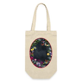 Cadre ovale de jardin avec fond noir - Sac à bouteille - nature - Devant