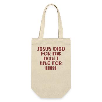 Jésus est mort pour moi, maintenant je vis pour lui - Sac à bouteille - nature - Devant