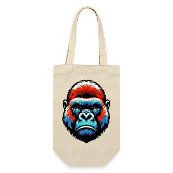 Gorilla - Geschenkbeutel für Flaschen - Natur - Vorne