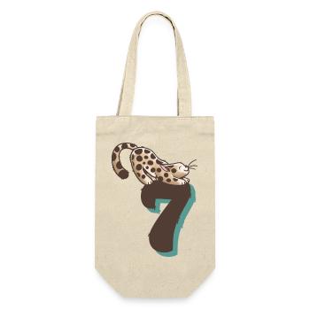 Cat Number 7 - Gift Bag for Bottles - nature - Front
