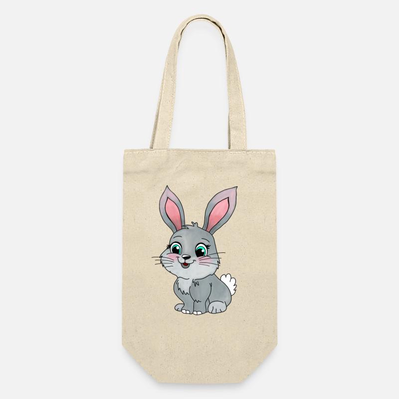 Kleiner Hase - Geschenkbeutel für Flaschen - Natur