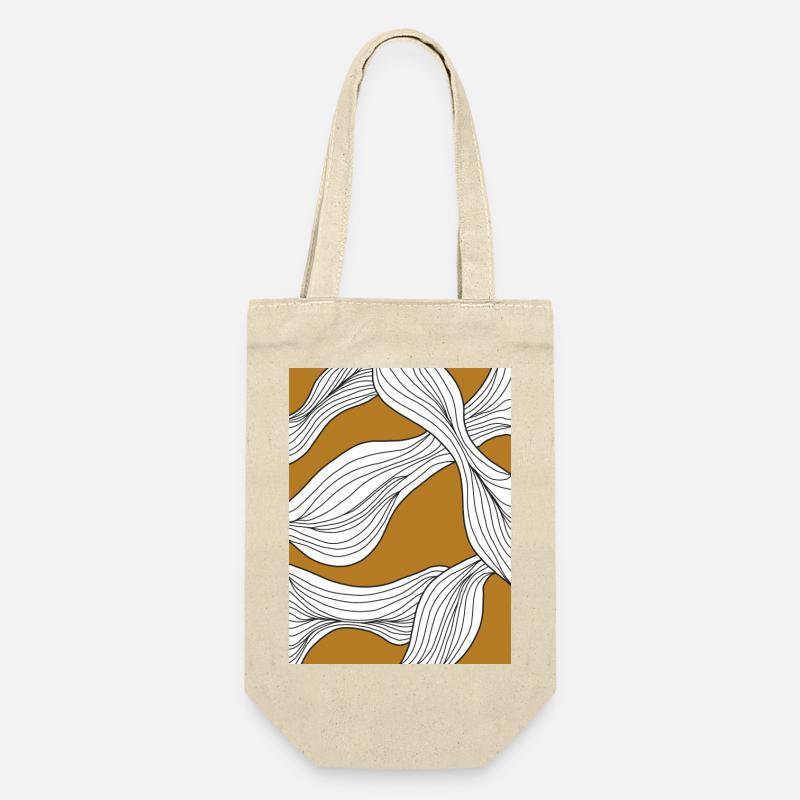 Linien - Geschenkbeutel für Flaschen - Natur