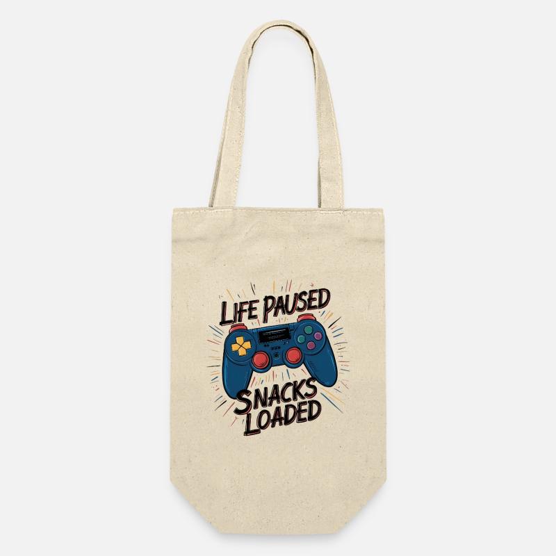 Life Paused, Snacks Loaded - Gift Bag for Bottles - nature