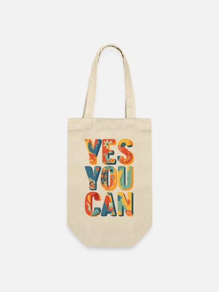 Positive vibes - Geschenkbeutel für Flaschen - Natur