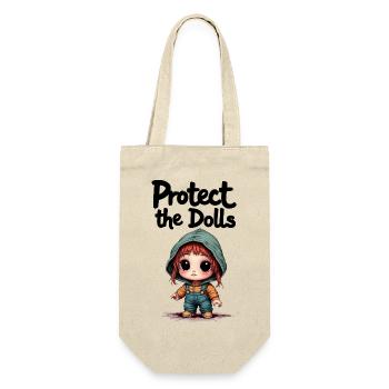 Protect the Dolls - Süße Botschaft - Geschenkbeutel für Flaschen - Natur - Vorne