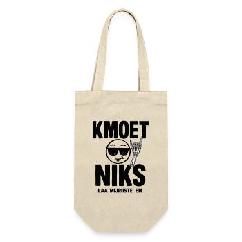 DU MUSST EINFACH NICHTS TUN – LAA MIJRUSTTE EH. Mundart-Shirts - Geschenkbeutel für Flaschen - Natur - Vorne
