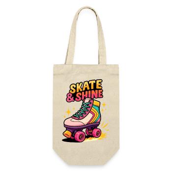 Skate & Shine Neon Roller - Geschenkbeutel für Flaschen - Natur - Vorne