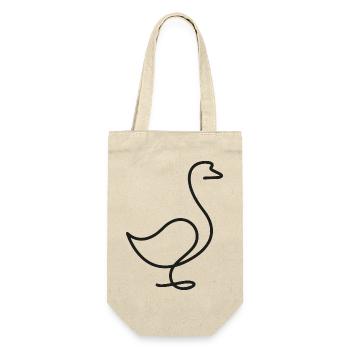 Duck or Goose Sketch – Minimalist Motif - Gift Bag for Bottles - nature - Front